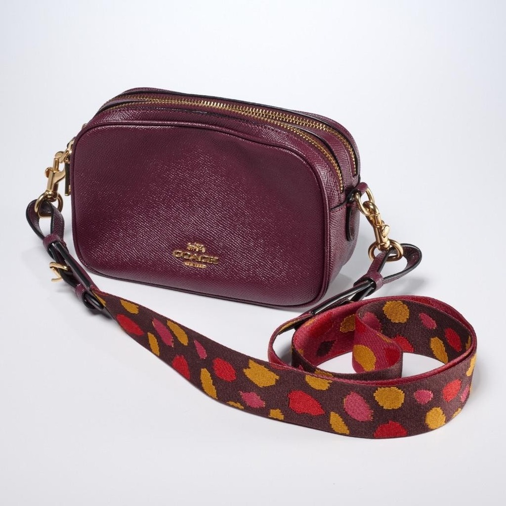 Coach Jes Crossbody 20 Plum Raisin Purple Rectangular Purse Bag C1302 5"h 8"w
